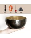 18CM 尼泊爾手工 烏金雙色 滿月頌缽 頌缽 Singing Bowl